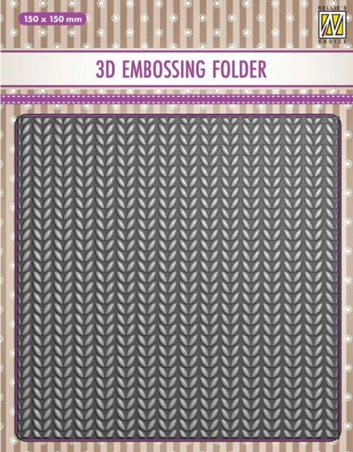 Nellie Snellen Nellie Snellen Background 3D Embossing Folder - Knitting EF3D082