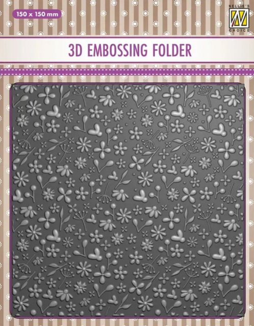 Nellie Snellen Nellie Snellen Background 3D Embossing Folder - Spring Flowers EF3D083