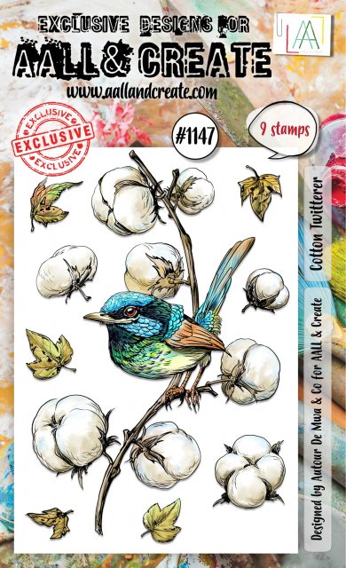 Aall & Create Aall & Create A6 STAMP SET - COTTON TWITTERER #1147