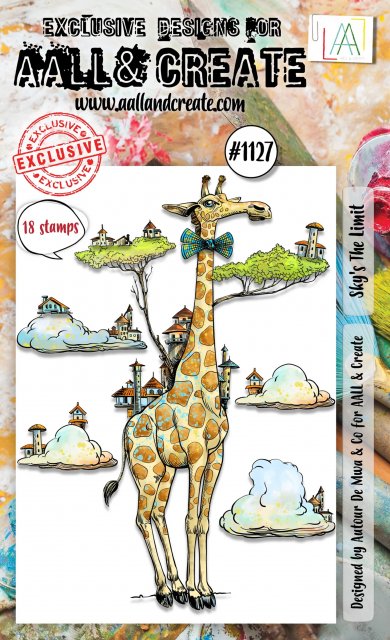 Aall & Create Aall & Create A6 STAMP SET - SKY'S THE LIMIT #1127