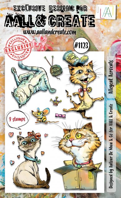 Aall & Create Aall & Create A6 STAMP SET - ALLEYCAT ACROCATS #1123