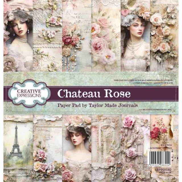 Creative Expressions Creative Expressions Taylor Made Journals Chateau Rose 8 in x 8 in Paper Pad