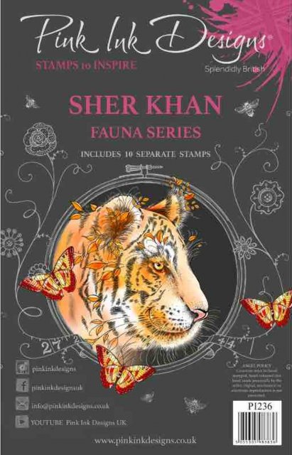 Pink Ink Pink Ink Designs Sher Khan 6 in x 8 in Clear Stamp Set