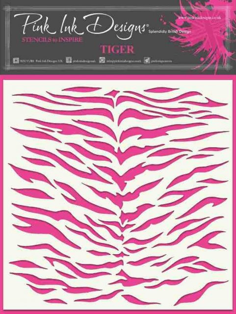 Pink Ink Pink Ink Designs Tiger 7 in x 7 in Stencil
