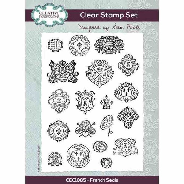 Creative Expressions Creative Expressions Sam Poole French Seals 6 in x 8 in Clear Stamp Set