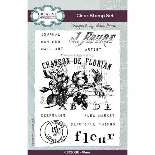 Creative Expressions Creative Expressions Sam Poole Fleur 4 in x 6 in Clear Stamp Set