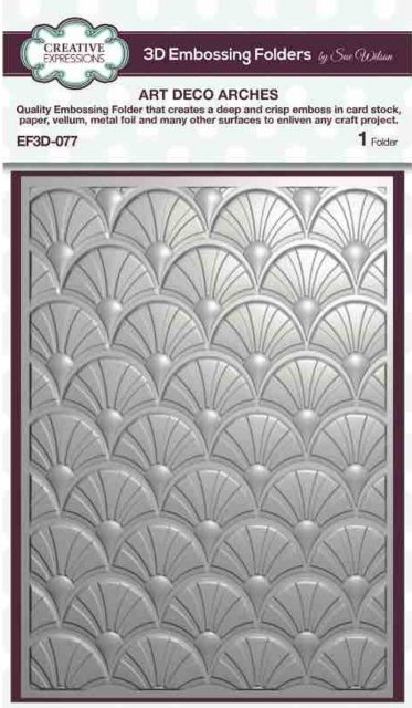 Creative Expressions Creative Expressions Art Deco Arches 5 in x 7 in 3D Embossing Folder