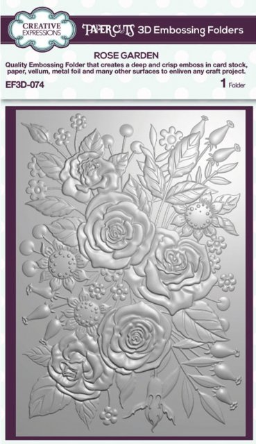 Creative Expressions Creative Expressions Rose Garden 5 in x 7 in 3D Embossing Folder