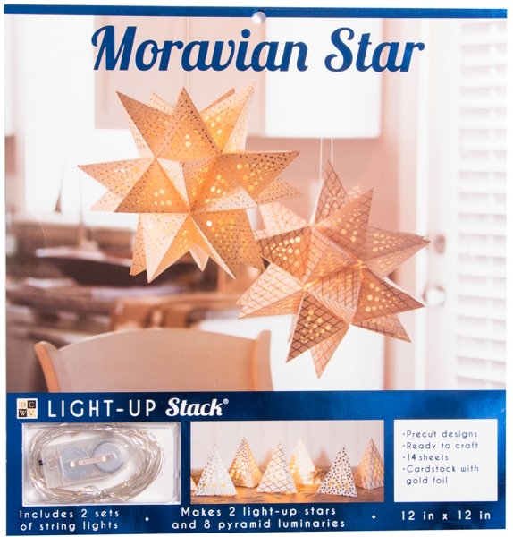 DCWV Creative Expressions DCWV 12x12 Light Up Stack-Moravian Star