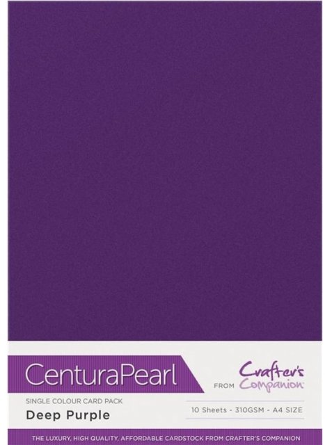 Crafter's Companion Centura Pearl A4 Deep Purple (10 sheets) 320gsm Cardstock