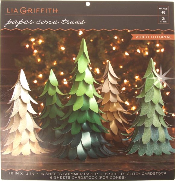 DCWV Creative Expressions DCWV Lia Griffith 12 IN X 12 IN Paper Cone Trees