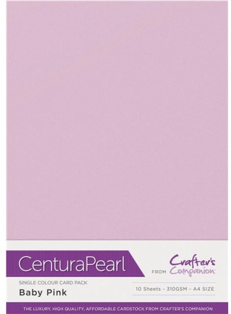 Crafter's Companion Centura Pearl A4 Baby Pink (10 sheets) 320gsm Cardstock
