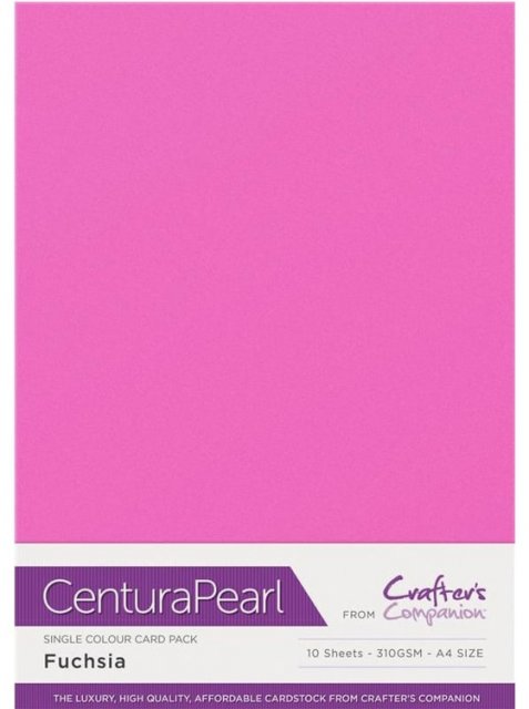Crafter's Companion Centura Pearl A4 Fuchsia (10 sheets) 320gsm Cardstock