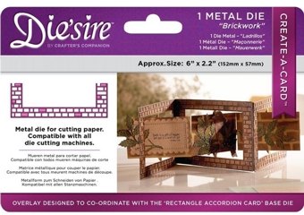 Crafter's Companion Die'sire Create a Card - Brickwork Rectangle Overlay Die