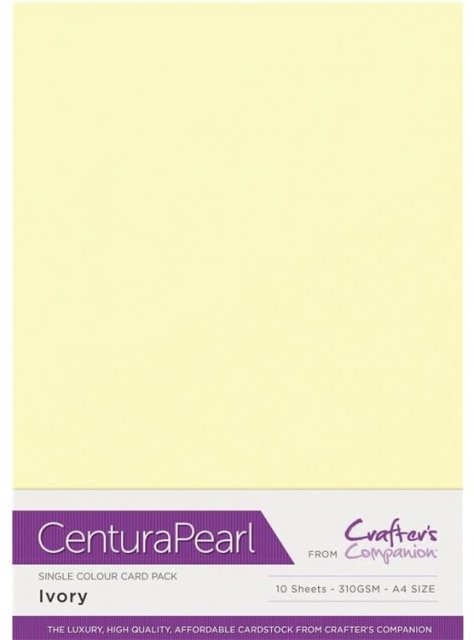 Crafter's Companion Centura Pearl A4 Ivory (10 sheets) 320gsm Cardstock