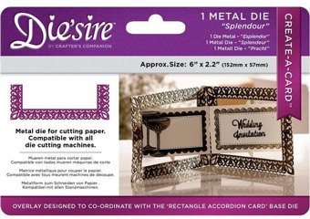 Crafter's Companion Die'sire Create a Card - Splendour Rectangle Overlay Die