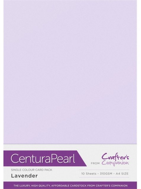Crafter's Companion Centura Pearl A4 Lavender (10 sheets) 320gsm Cardstock