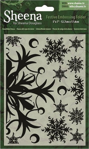 Sheena Douglass Christmas 5" x 7" Embossing Folder - Snowflake Dance