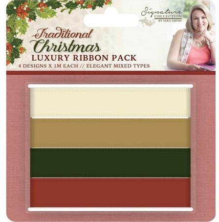 Crafter's Companion Sara Signature Traditional Christmas Collection - Mixed Ribbon Pack