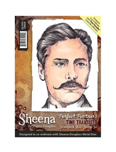 Sheena Perfect Partner Time Traveller A6 Stamp - Steampunk Man