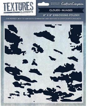 Crafters Companion Textures Elements Clouds 8x8 Embossing Folder