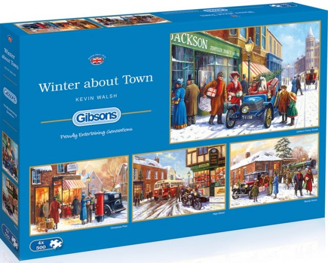 Gibsons Gibsons Winter About Town 4 X 500 Piece Jigsaw Puzzle
