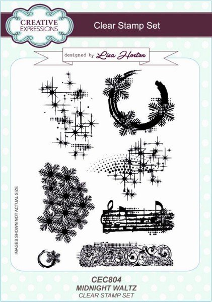 Creative Expressions Creative Expressions Clear A5 Stamp Set - Midnight Waltz by Lisa Horton