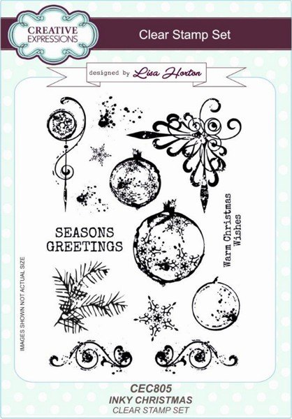 Creative Expressions Creative Expressions Clear A5 Stamp Set - Inky Christmas by Lisa Horton