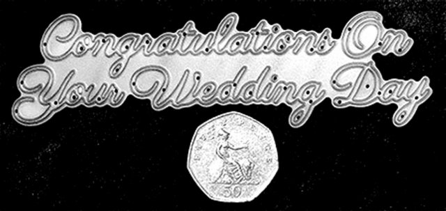 Britannia Britannia Dies - Congratulations on your Wedding Day Word Set