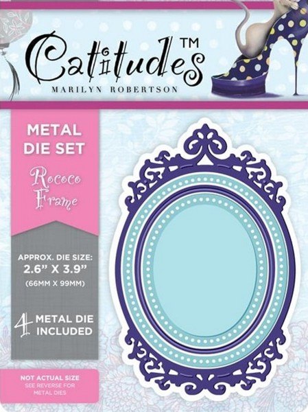 Crafter's Companion Catitudes Metal Die - Rococo Frame