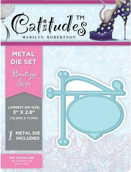 Crafter's Companion Catitudes Metal Die - Boutique Sign