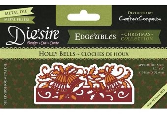 Die'sire Christmas Fancy Edge'ables Holly Bells Die
