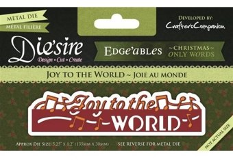 Die'sire Christmas Only Words Edge'ables Joy to the World Die
