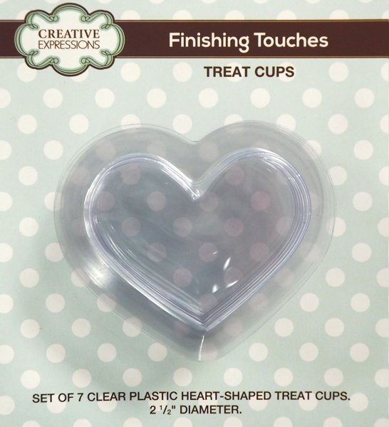 Creative Expressions Sue Wilson Set of 7 Heart Shaped Treat Cups