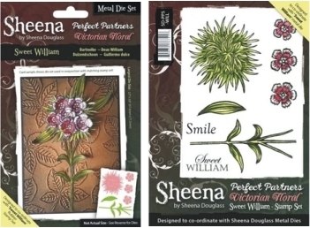 Sheena Douglass Perfect Partners Victorian Floral Sweet William Die & Stamp Set
