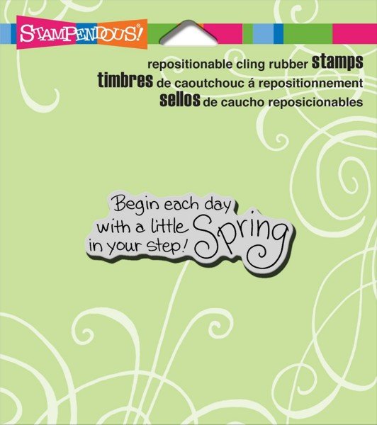 Stampendous Stampendous Spring Step Rubber Stamp Cling