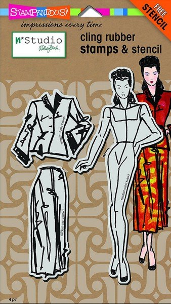 Stampendous Stampendous Fashion Dame Stamps & Stencil