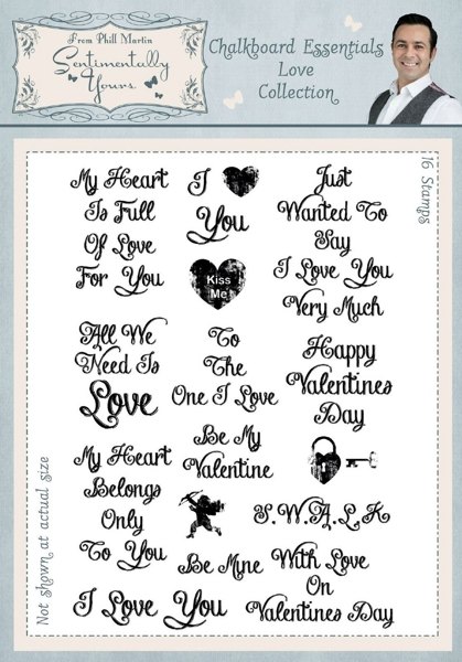 Phill Martin Phill Martin Chalkboard Essentials Love Collection Stamp