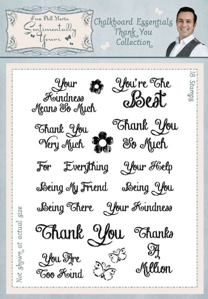 Phill Martin Phill Martin Chalkboard Essentials Thank You Collection Stamp