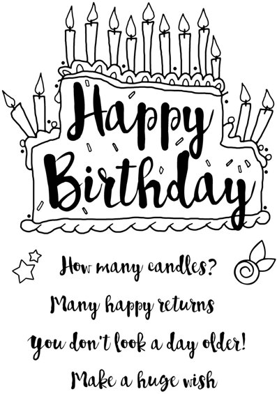 Woodware Woodware Stamps - Clear Magic - Birthday Cake Stamp