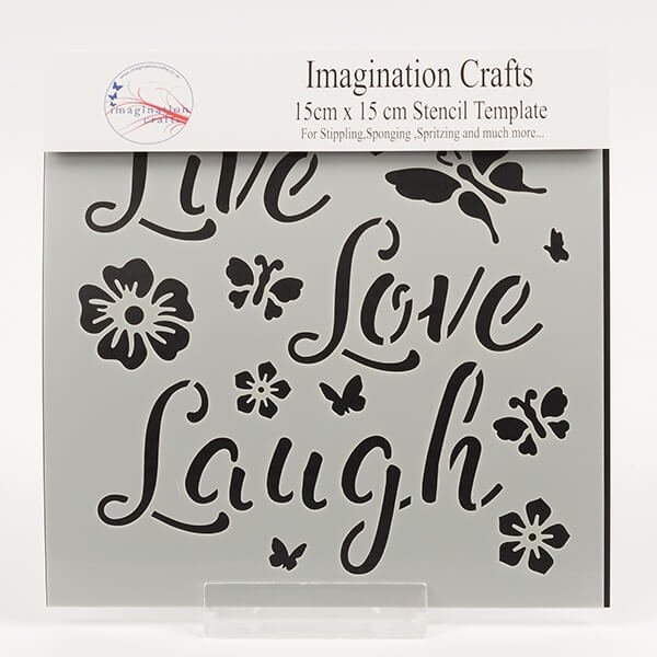 Imagination Crafts Imagination Crafts  Stencil - Live Love Laugh - 4 For £13