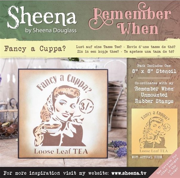 Sheena 'Remember When' Stencils - Fancy A Cuppa