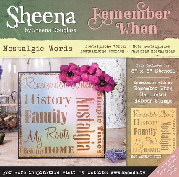 Sheena 'Remember When' Stencils - Nostalgic Words