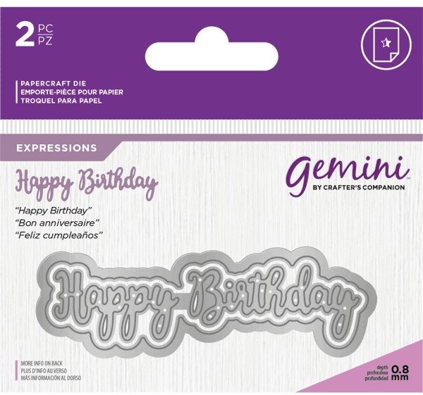 Crafter's Companion Gemini Expressions - Happy Birthday Die