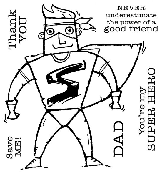 Woodware Woodware - Clear Magic Stamps - Super Hero