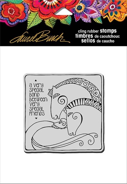 Stampendous Stampendous - Laurel Burch - Aquatic Horses Rubber Wood Mounted Stamp