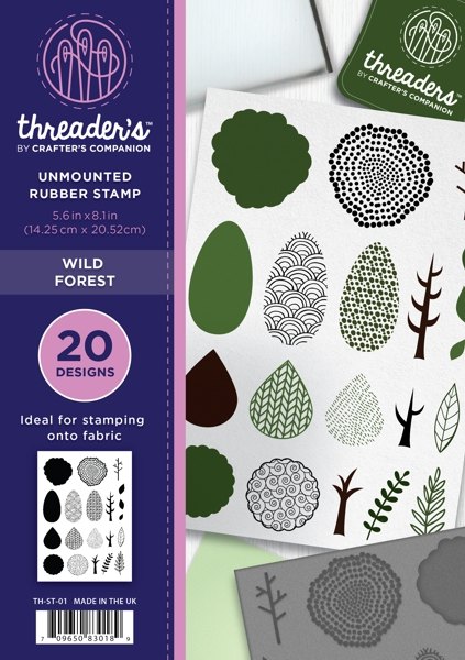 Threaders - A5 Rubber Stamp - Wild Forest