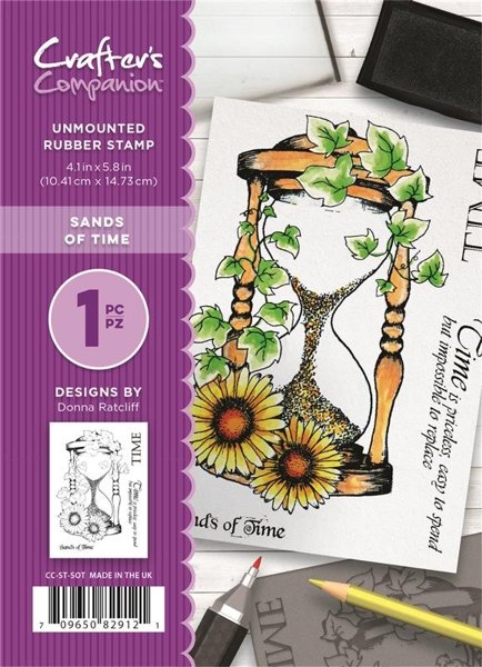 Crafter's Companion - Donna Ratcliff A6 Unmounted Rubber Stamp - Sands of Time