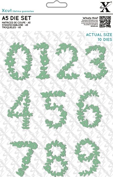 DoCrafts DoCrafts Xcut A5 Die Set - Floral Numbers
