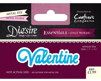 Die'Sire Essentials Only Words Valentine Die